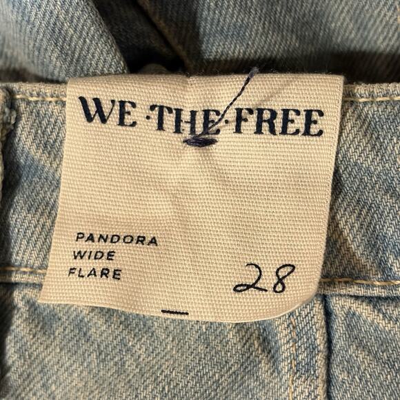 Free People Pandora Wide Flare Women’s Jeans Size 28 Gaucho Style Denim - Picture 10 of 16